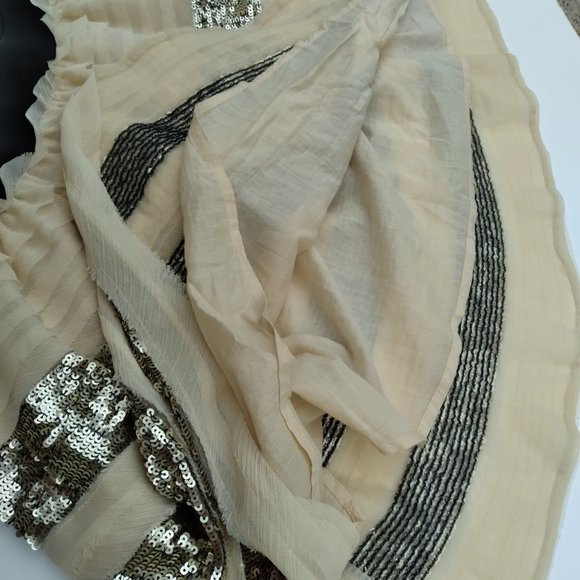 Free People Sequin Chiffon Tiered Mini Skirt Women’s size Medium - Picture 6 of 6